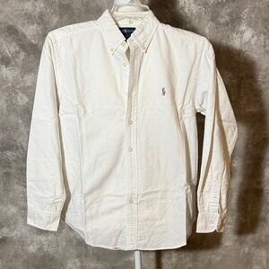 Ralph Lauren Cream Button-Down boy Shirt (Love 16)